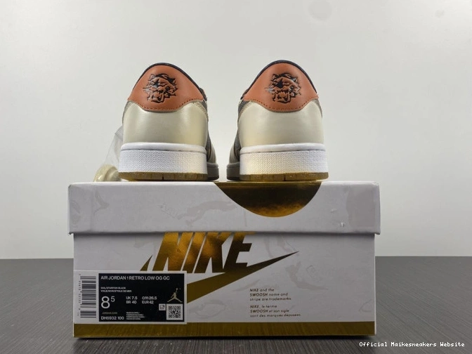 Official Maikesneakers Tiger DH6932-100 Low the Air Jordan 1 OG of Year 0815